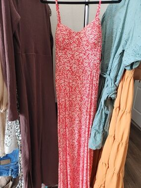 Lily Rose Red and White Floral Maxi Dress